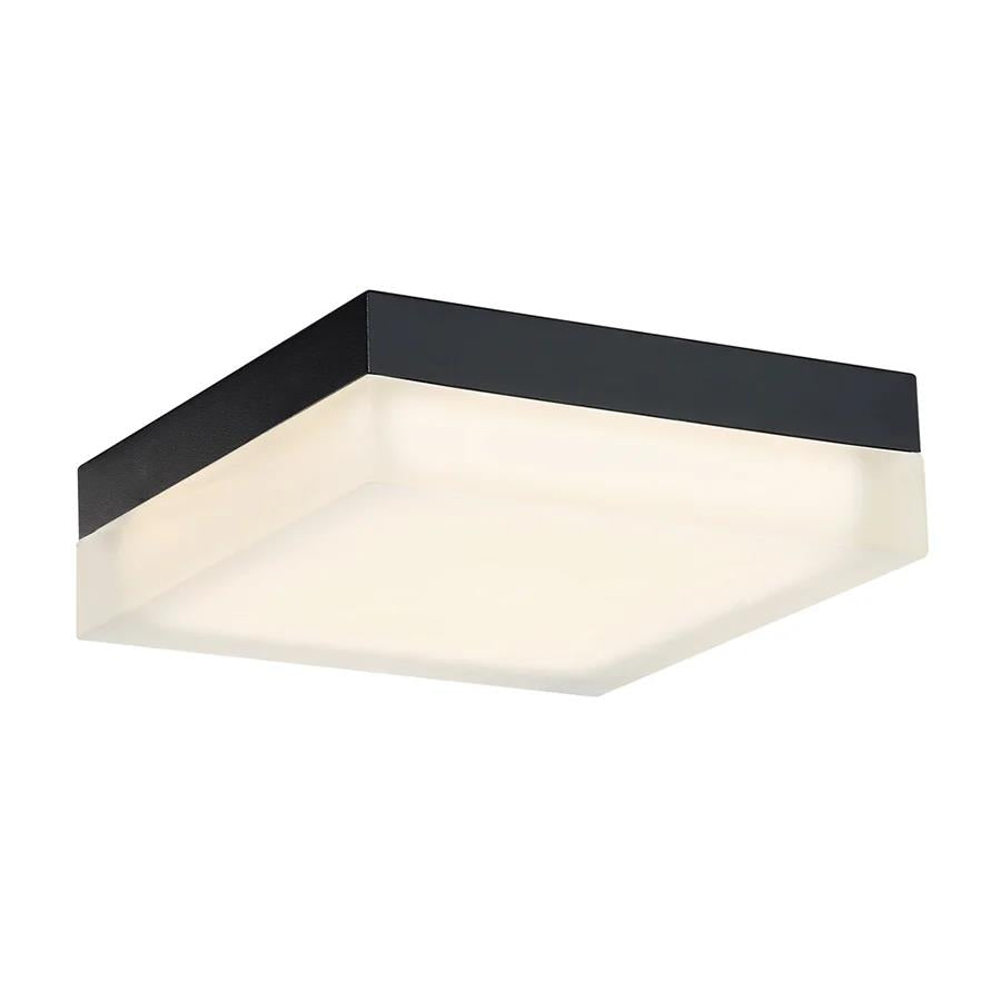Black finish flush-mount ceiling light, by Modern Forms, for hallway, bedroom, or entryway