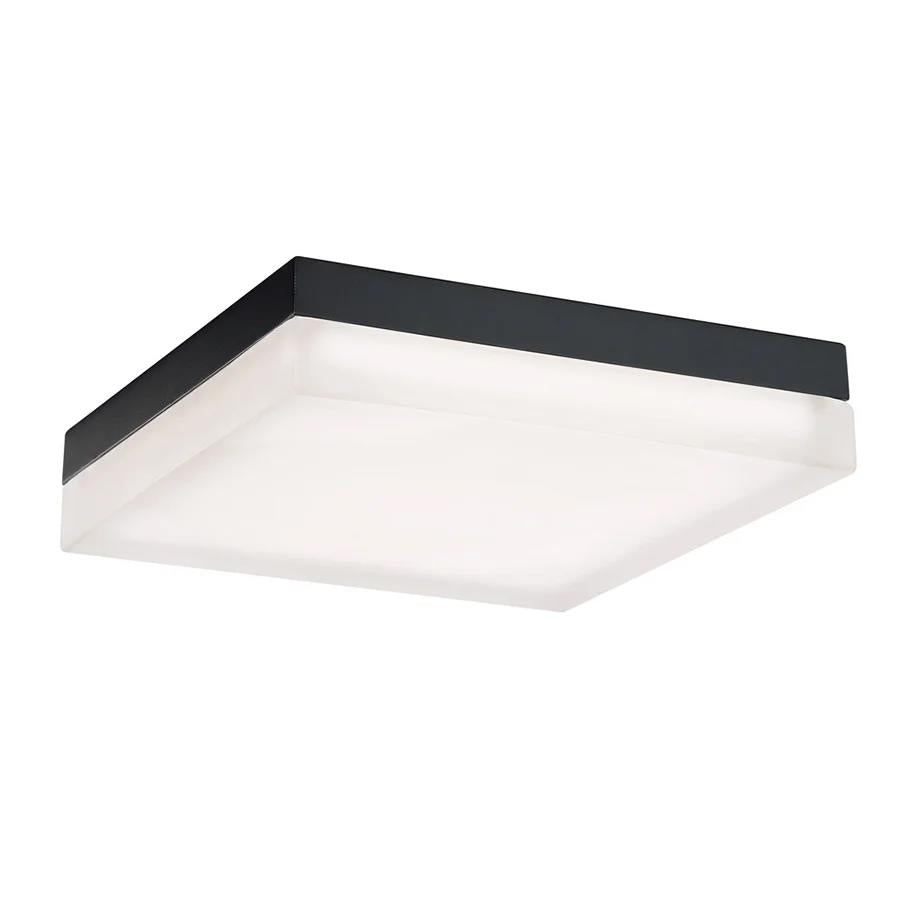 Black finish flush-mount ceiling light, by Modern Forms, for hallway, bedroom, or entryway