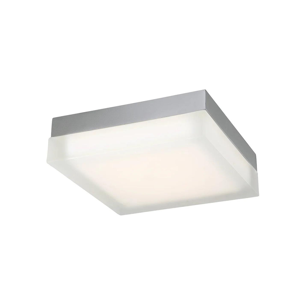 Titanium finish flush-mount ceiling light, by Modern Forms, for hallway, bedroom, or entryway