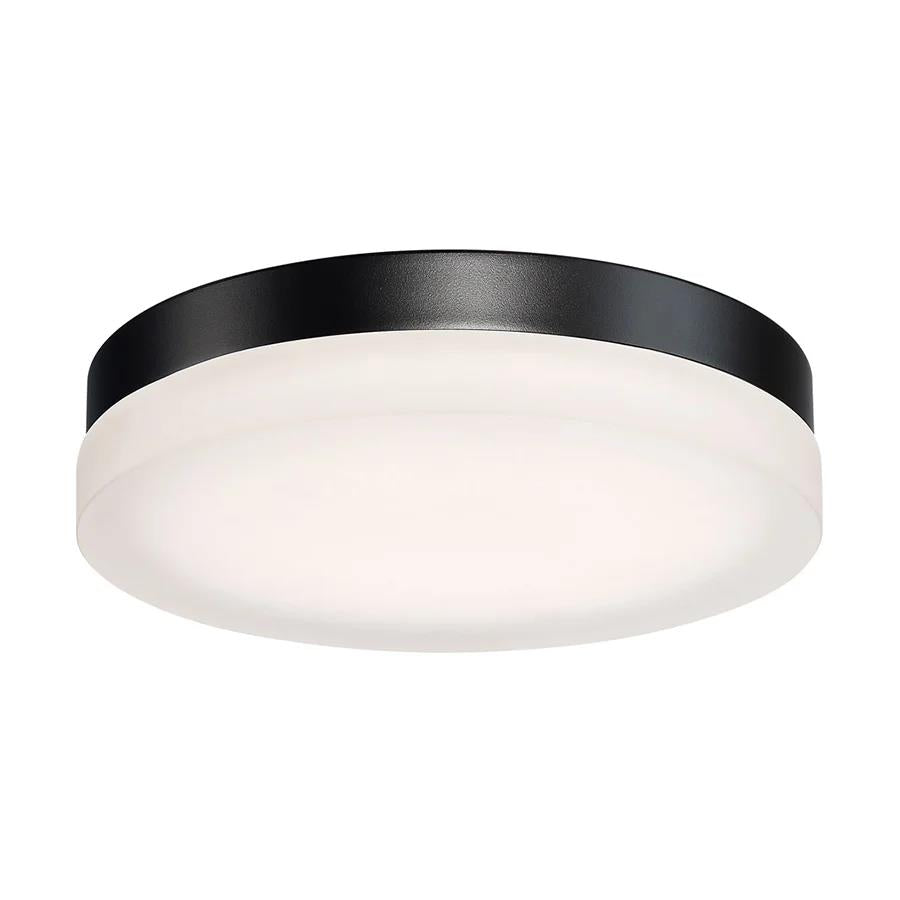 Black finish flush-mount ceiling light, by Modern Forms, for hallway, bedroom, or entryway