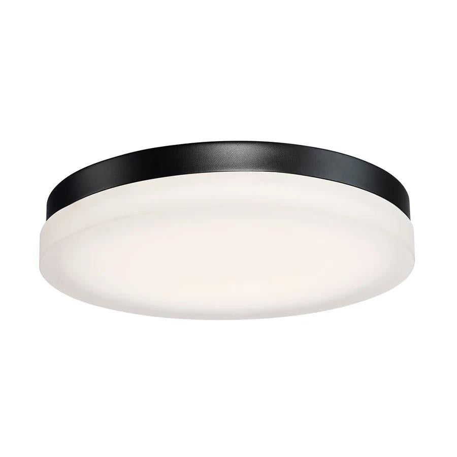 Black finish flush-mount ceiling light, by Modern Forms, for hallway, bedroom, or entryway