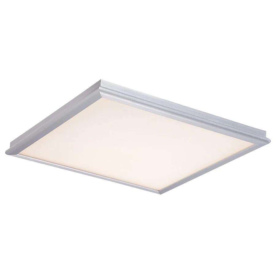 Brushed aluminum finish flush-mount ceiling light, by Modern Forms, for hallway, bedroom, or entryway