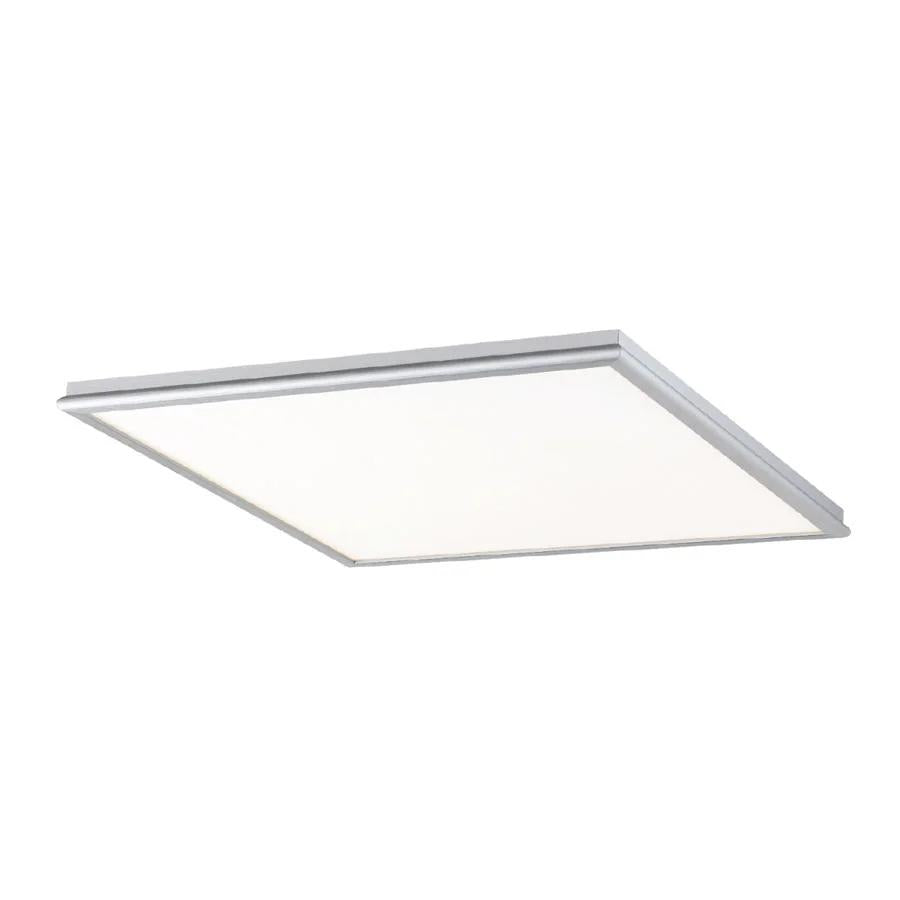 Brushed aluminum finish flush-mount ceiling light, by Modern Forms, for hallway, bedroom, or entryway