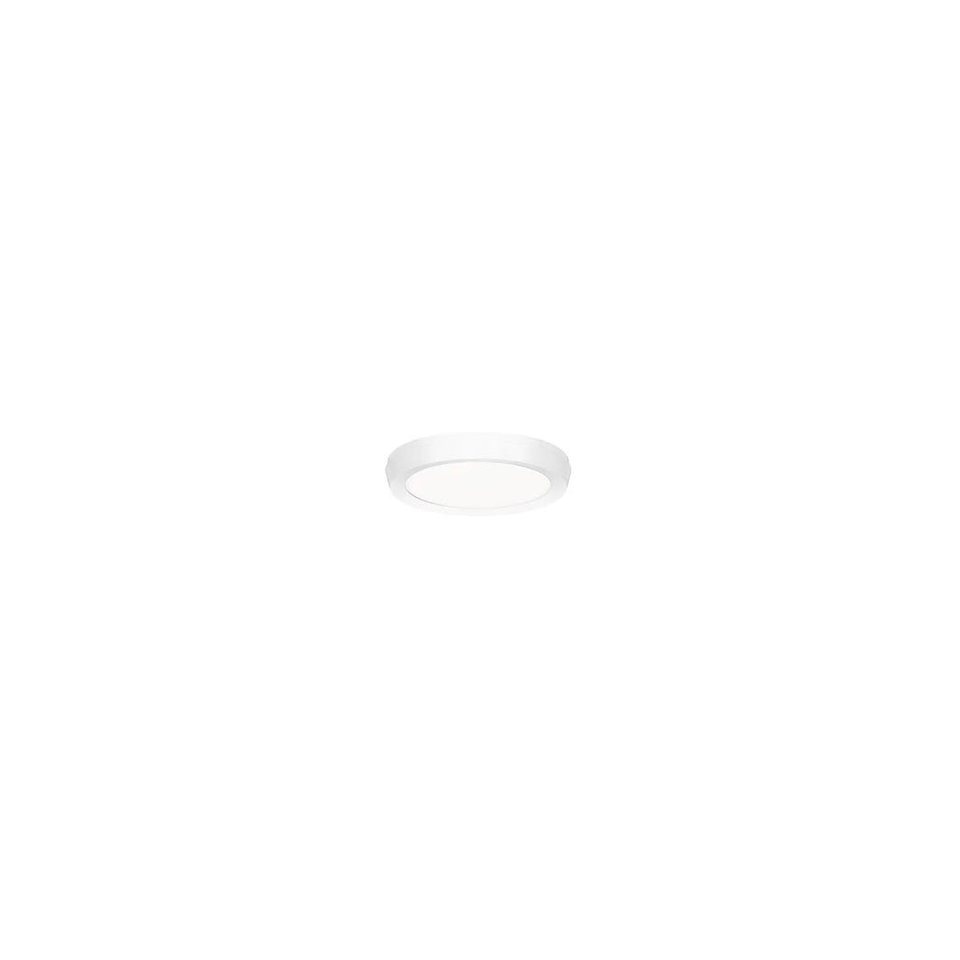 White finish flush-mount ceiling light, by Modern Forms, for hallway, bedroom, or entryway