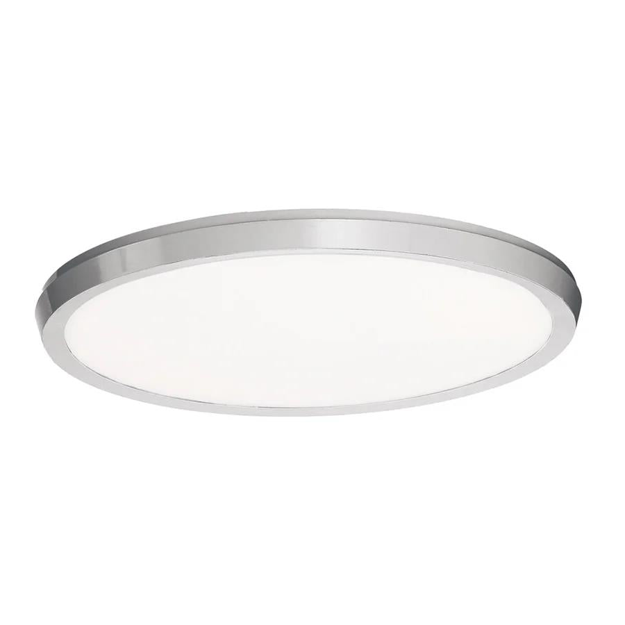 Brushed nickel finish flush-mount ceiling light, by Modern Forms, for hallway, bedroom, or entryway