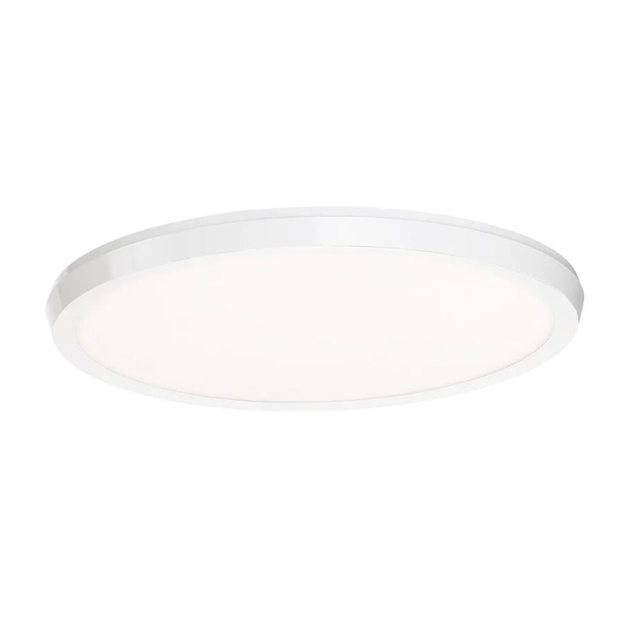 White finish flush-mount ceiling light, by Modern Forms, for hallway, bedroom, or entryway