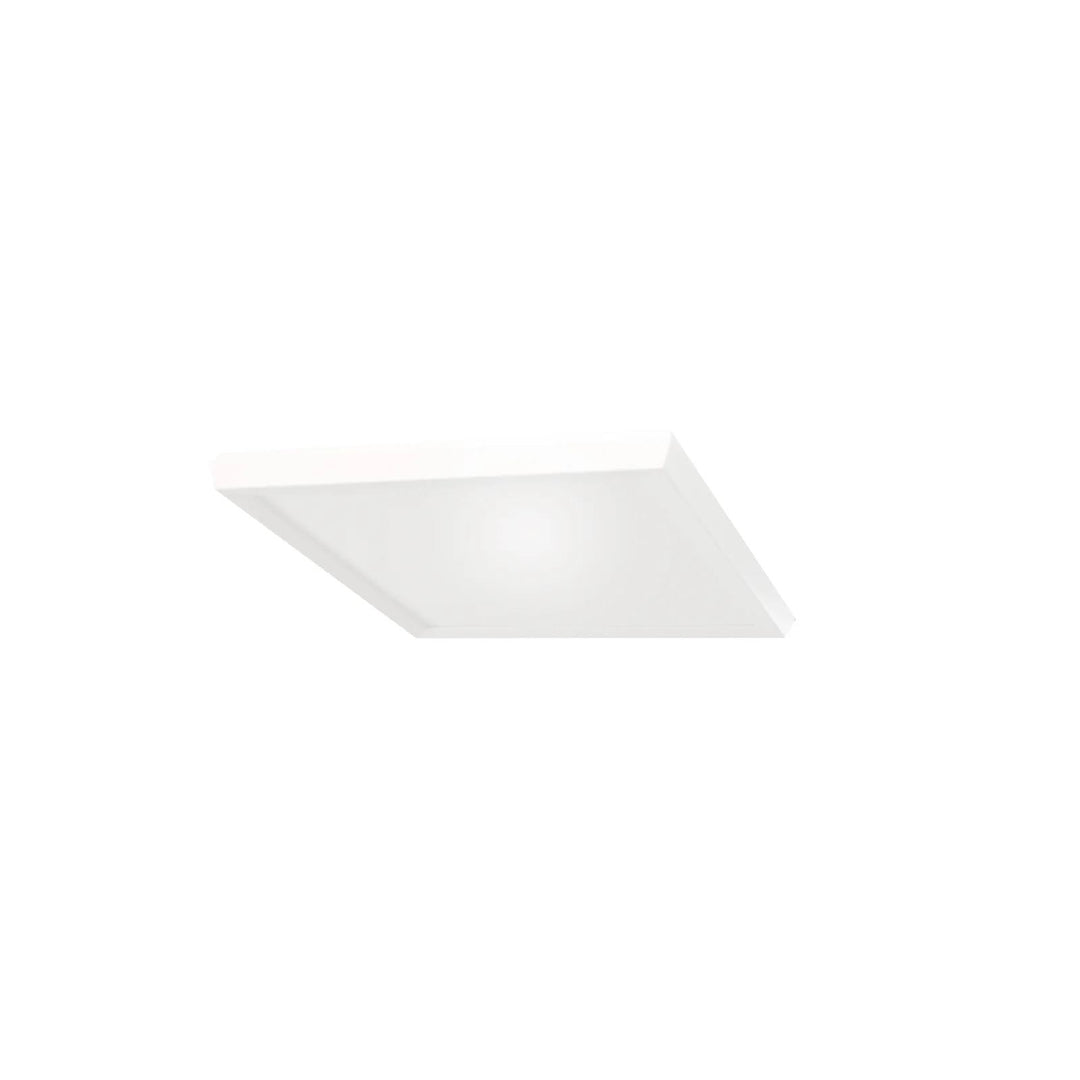 White finish flush-mount ceiling light, by Modern Forms, for hallway, bedroom, or entryway