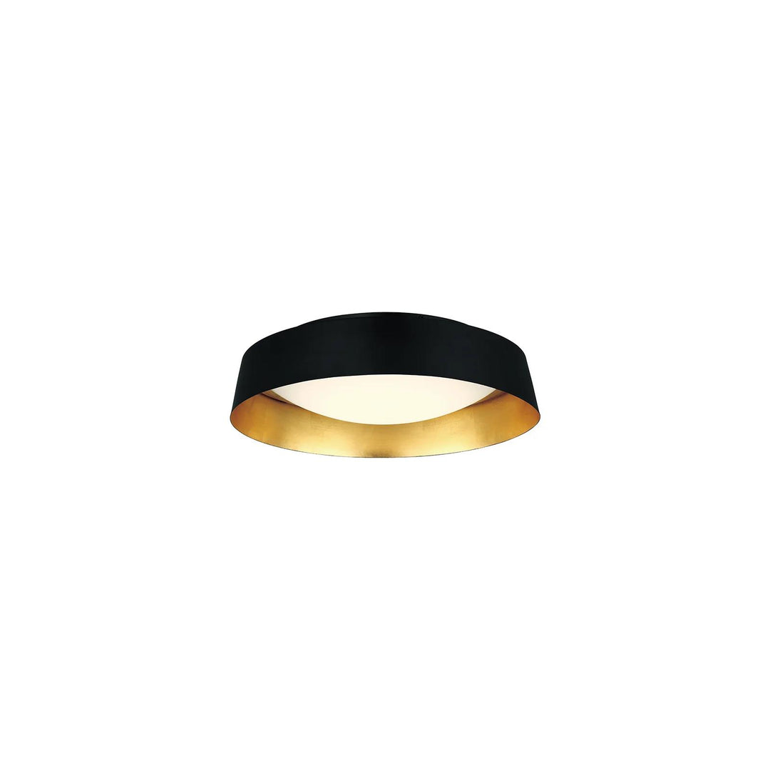 Gold leaf/bronze finish flush-mount ceiling light, by Modern Forms, for hallway, bedroom, or entryway