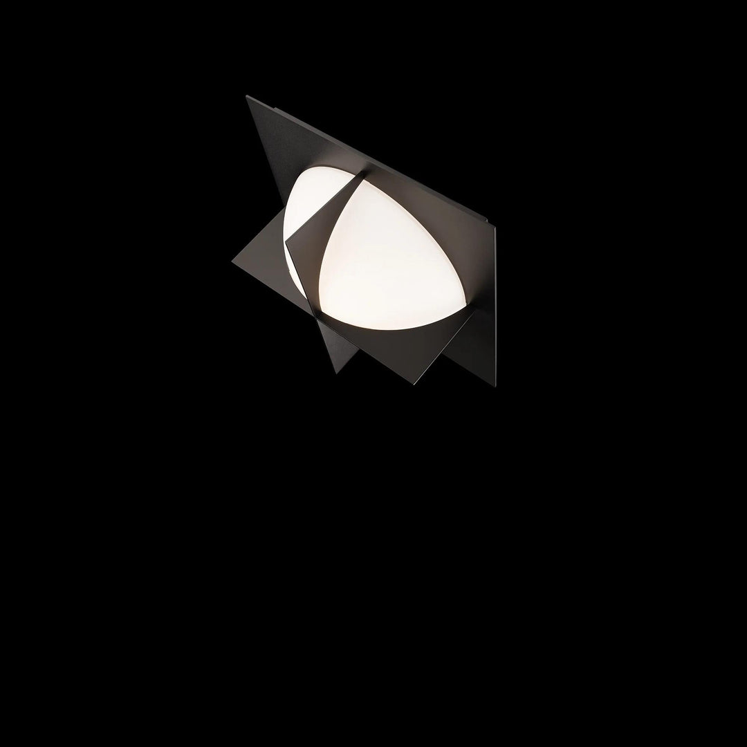 Black finish flush-mount ceiling light, by Modern Forms, for hallway, bedroom, or entryway