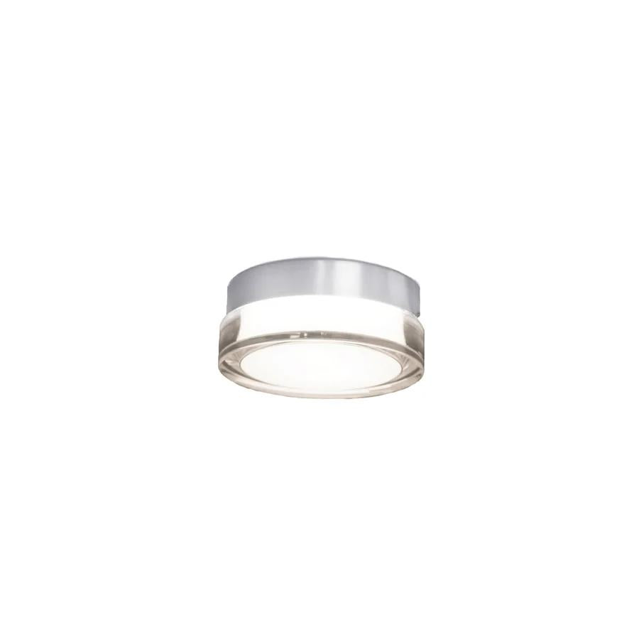 Stainless steel finish ceiling light, by Modern Forms, for hallway, bedroom, or entryway