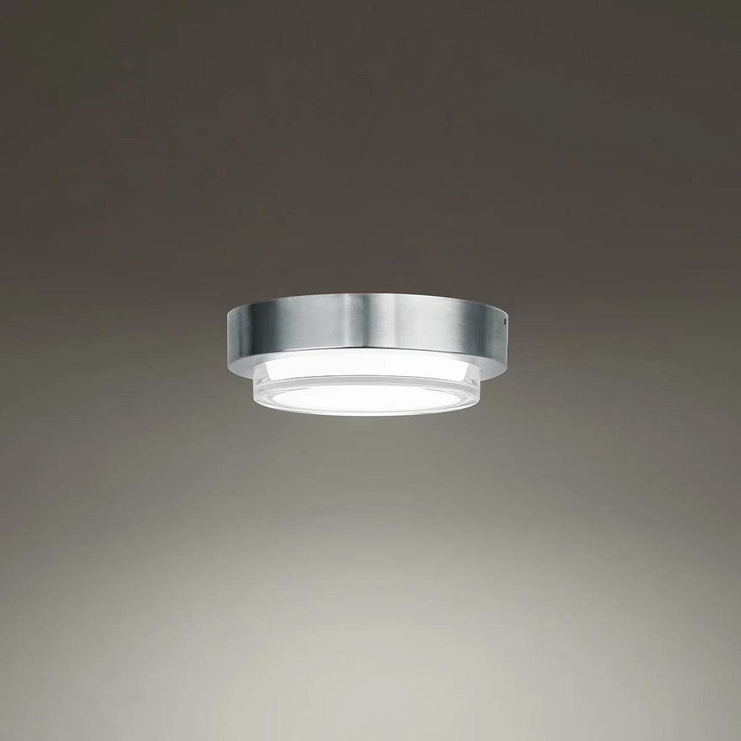 Stainless steel finish ceiling light, by Modern Forms, for hallway, bedroom, or entryway