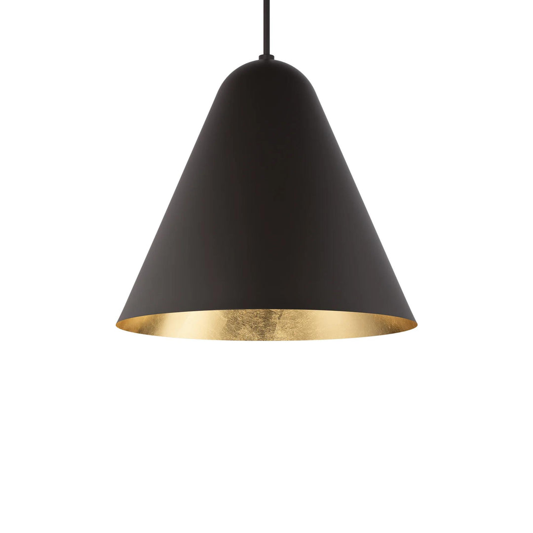 Bronze & gold leaf finish pendant light, by Modern Forms, for kitchen island or dining
