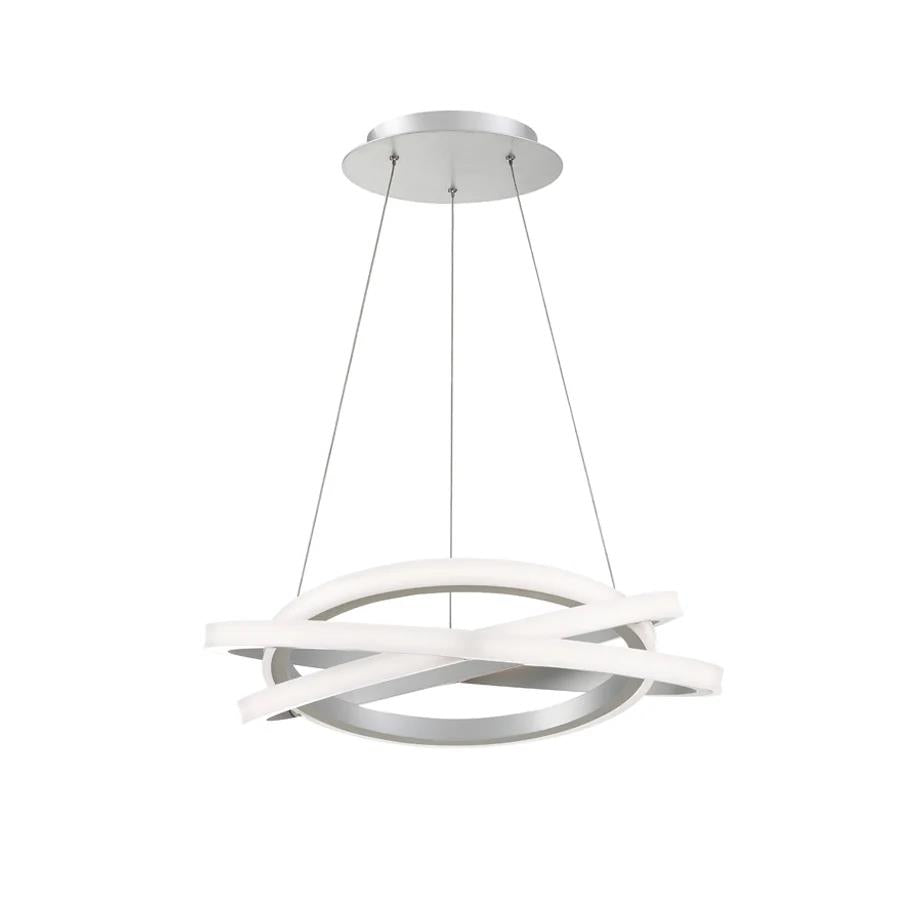 Titanium finish chandelier, by Modern Forms