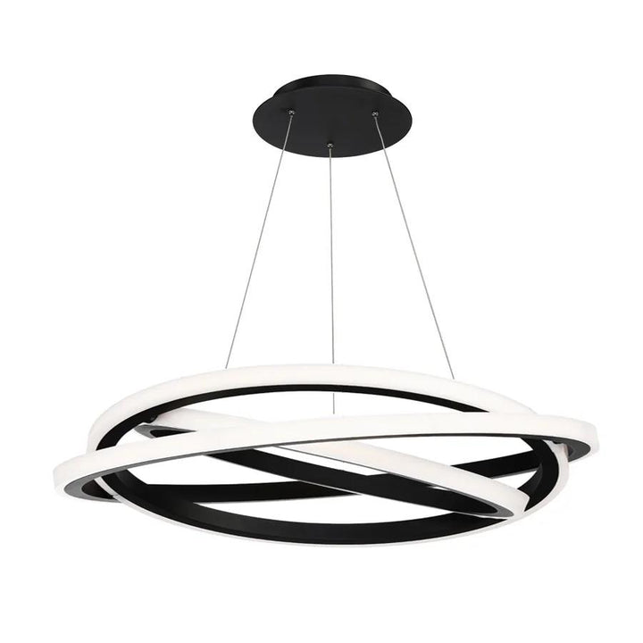 Black finish chandelier, by Modern Forms