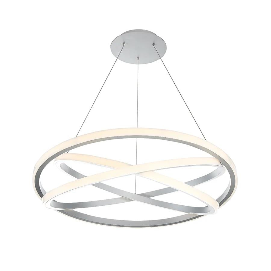 Titanium finish chandelier, by Modern Forms