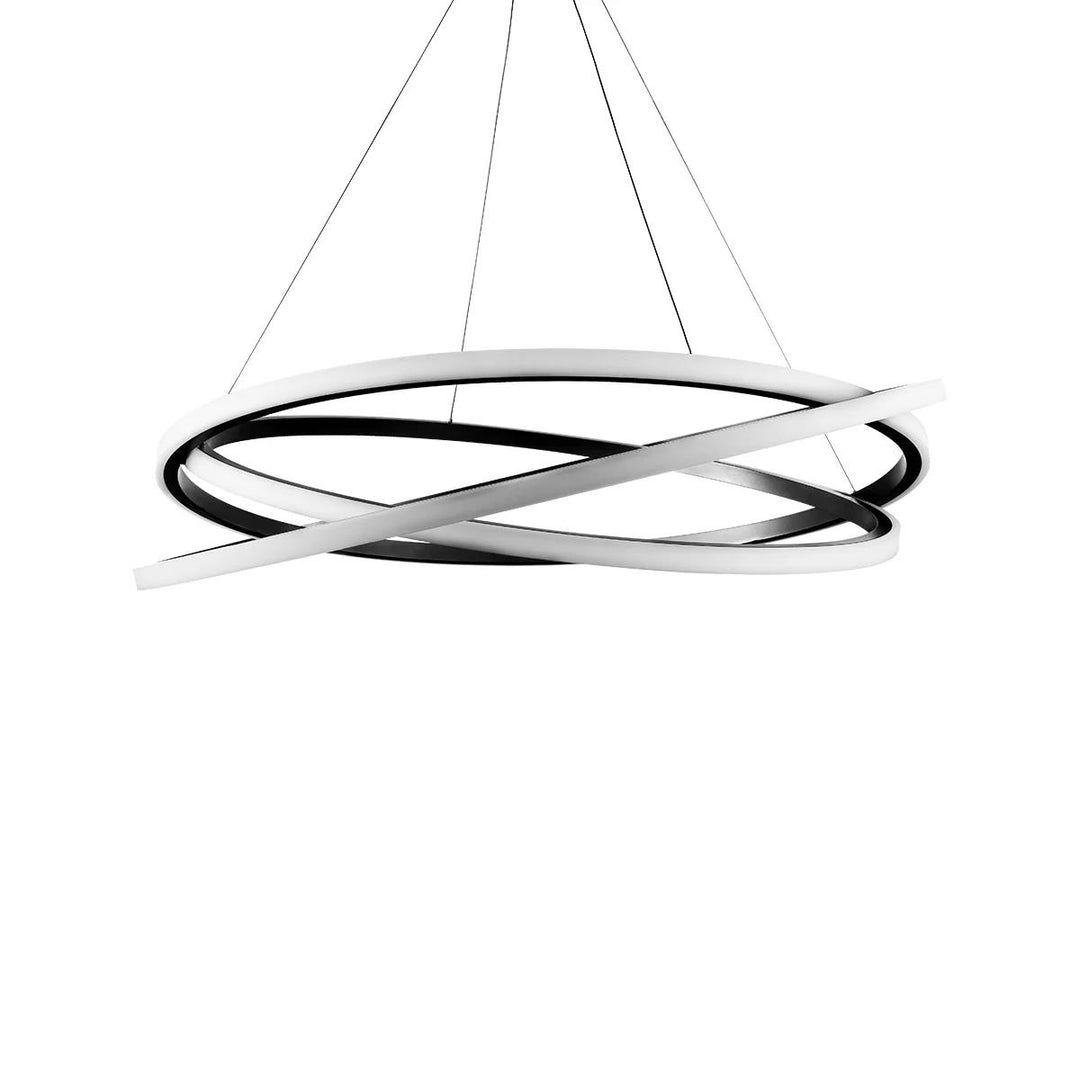 Black finish chandelier, by Modern Forms