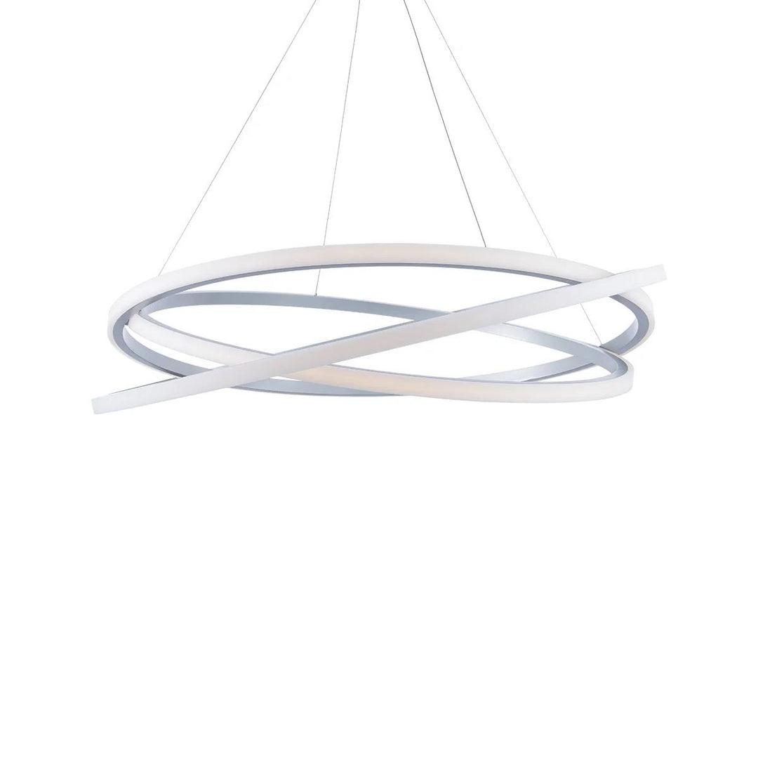 Titanium finish chandelier, by Modern Forms