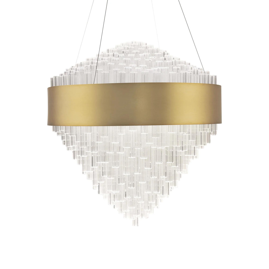 Aged brass finish pendant light, by Modern Forms, for kitchen island or dining