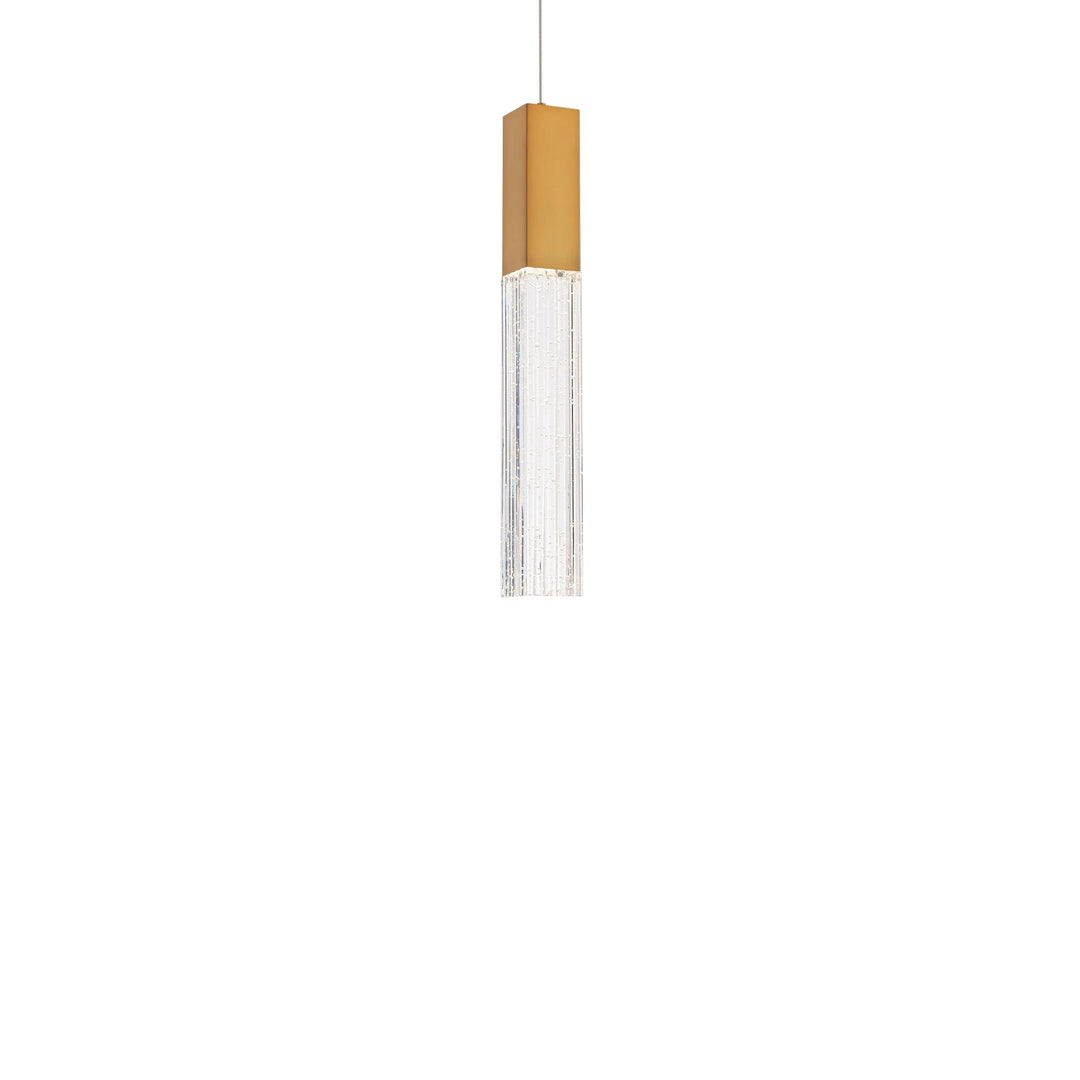Aged brass finish pendant light, by Modern Forms, for kitchen island or dining