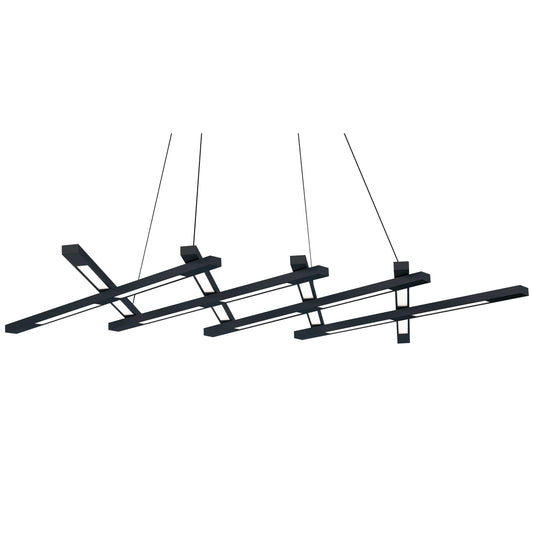 Black finish island pendant, by Modern Forms, for kitchen island or dining
