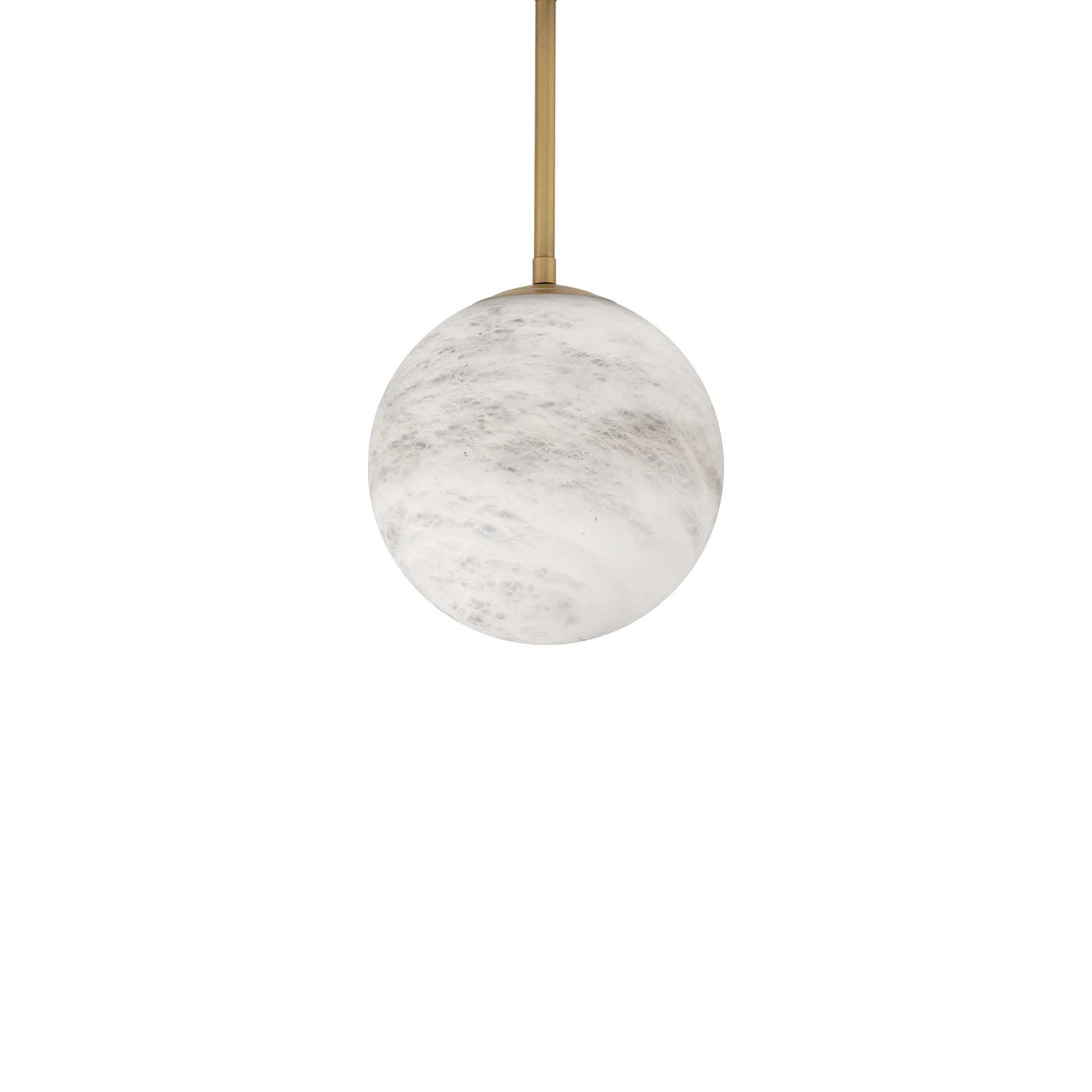 Aged brass finish pendant light, by Modern Forms, for kitchen island or dining