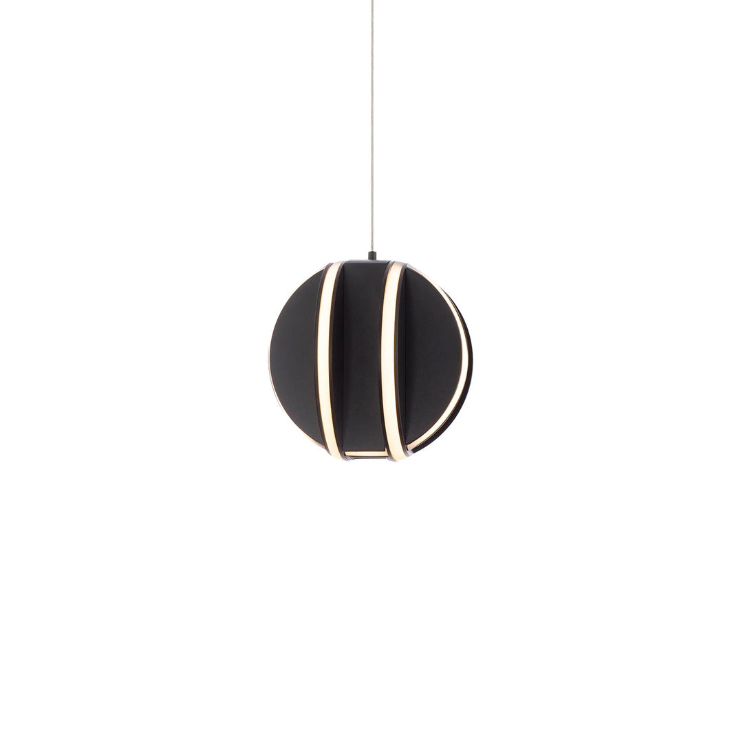 Black finish pendant light, by Modern Forms, for kitchen island or dining