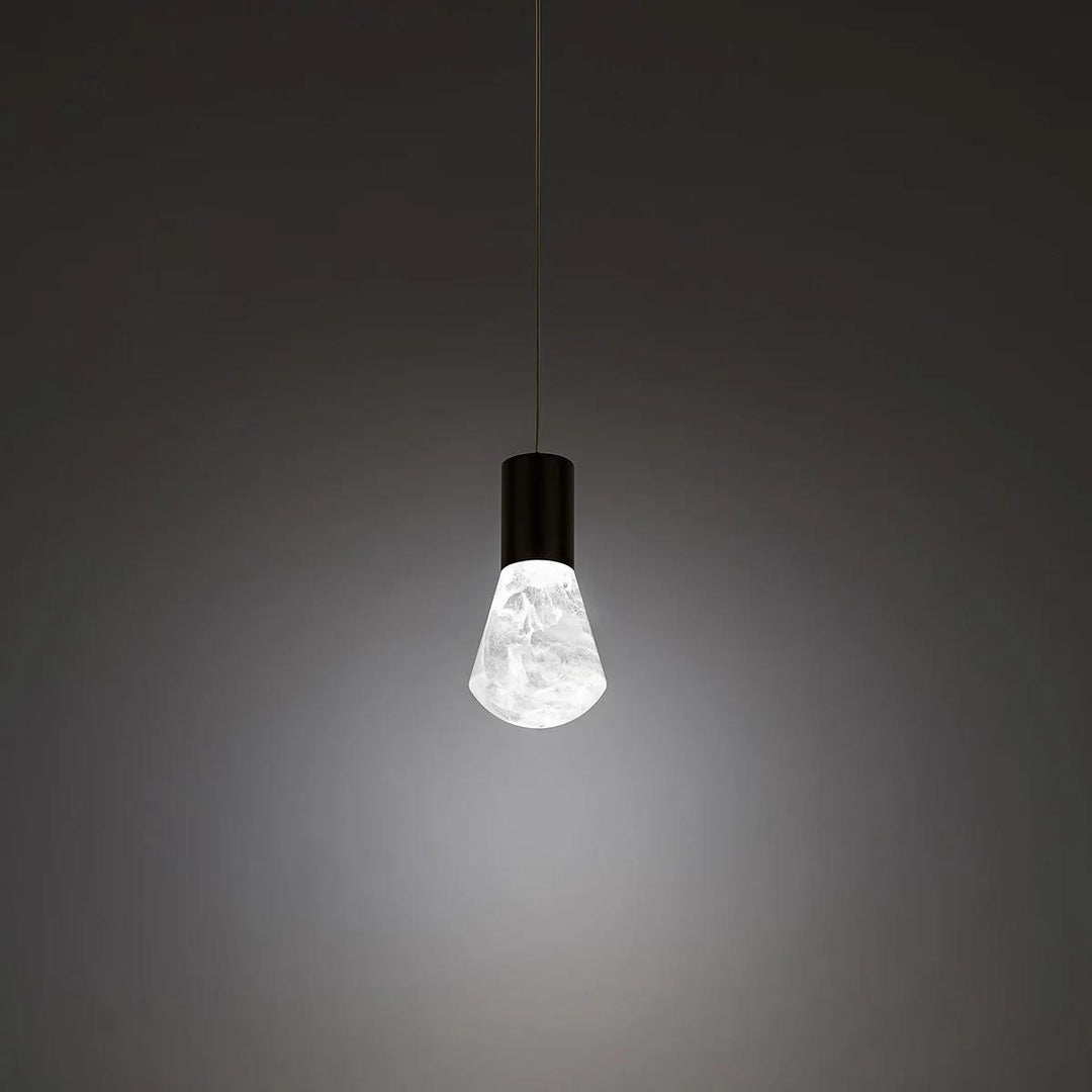 Black finish pendant light, by Modern Forms, for kitchen island or dining