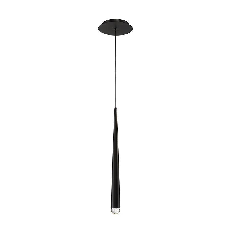 Black finish pendant light, by Modern Forms, for kitchen island or dining