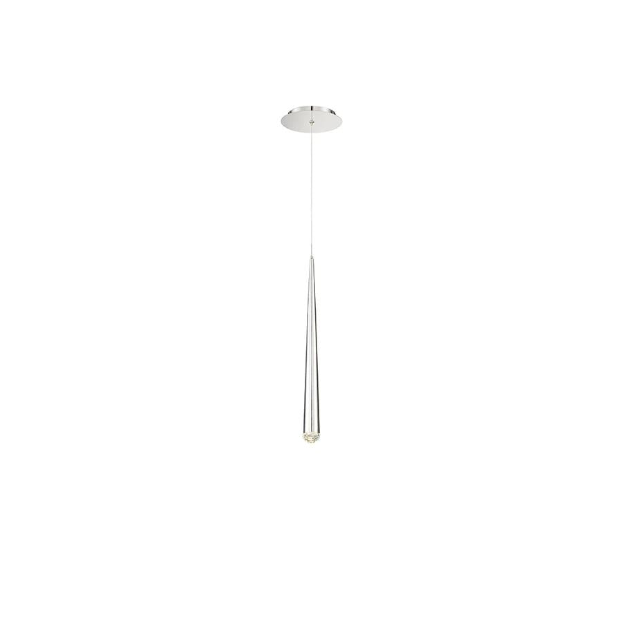 Polished nickel finish pendant light, by Modern Forms, for kitchen island or dining