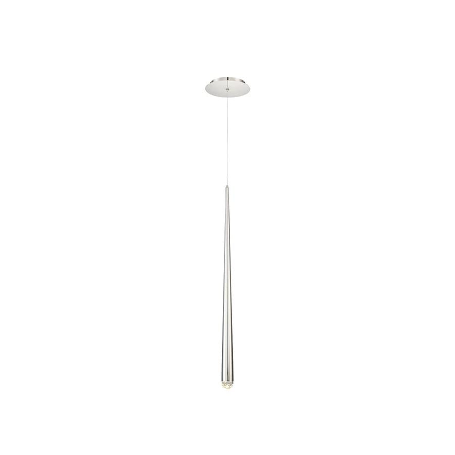 Polished nickel finish pendant light, by Modern Forms, for kitchen island or dining