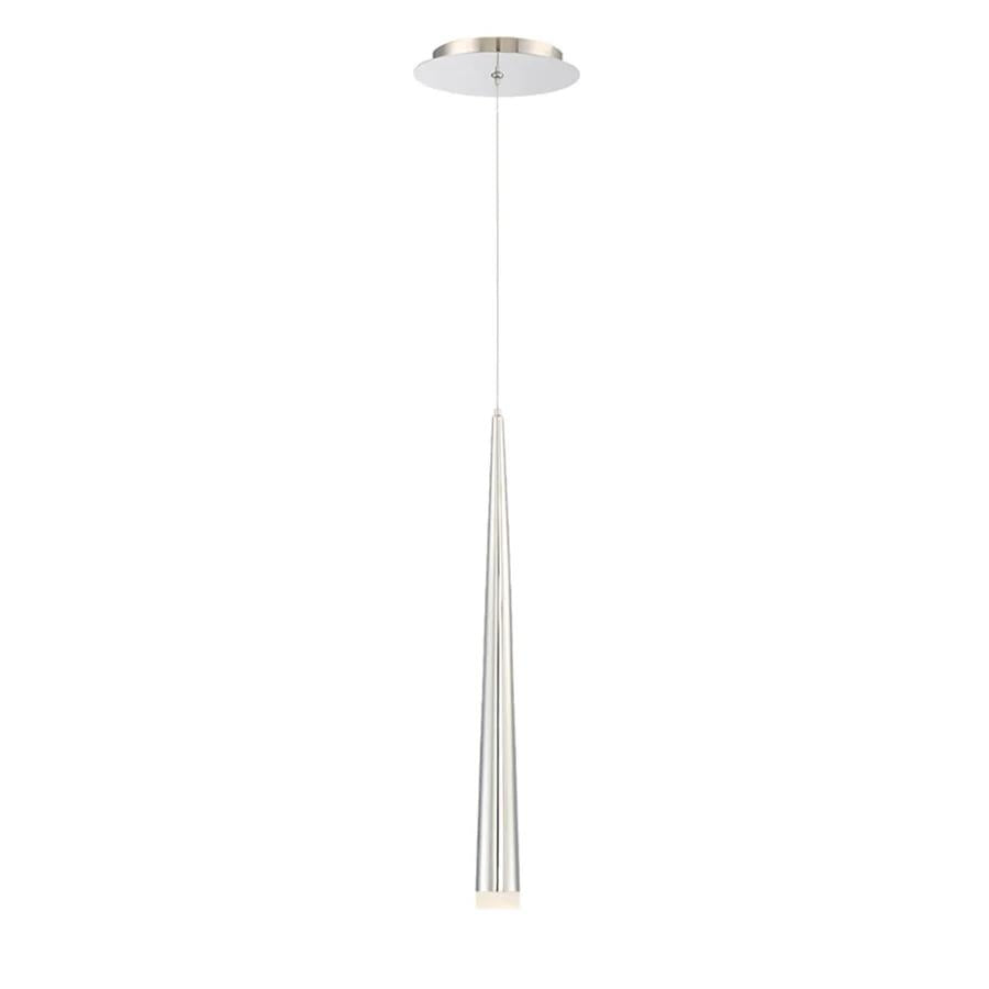 Polished nickel finish pendant light, by Modern Forms, for kitchen island or dining