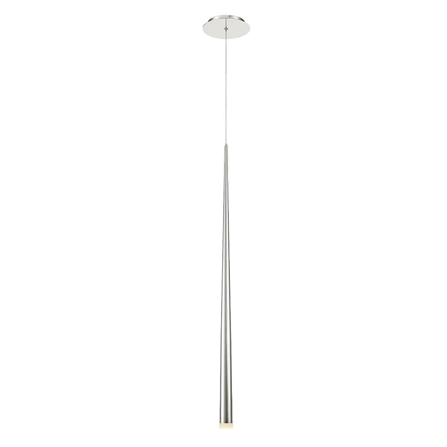 Polished nickel finish pendant light, by Modern Forms, for kitchen island or dining