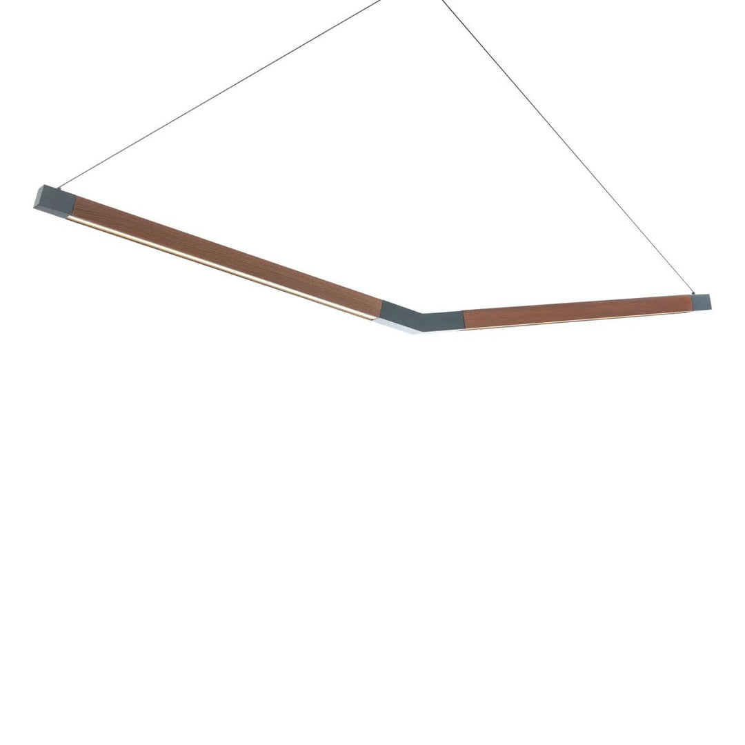 Black/dark walnut finish chandelier, by Modern Forms