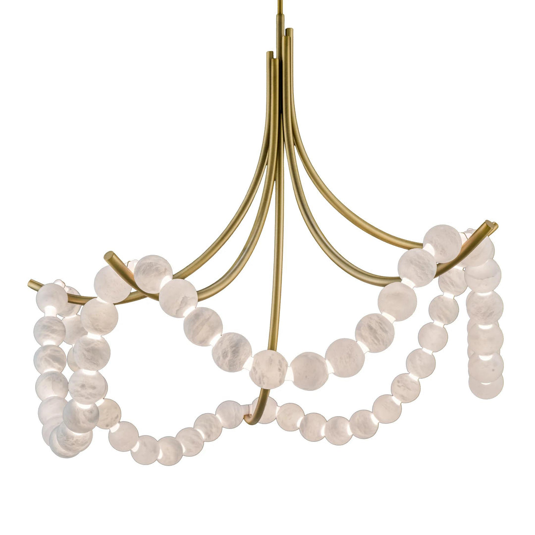 Aged brass finish chandelier, by Modern Forms