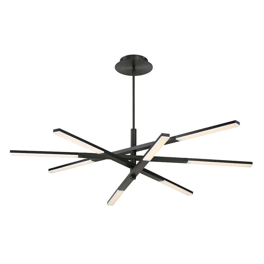 Black finish chandelier, by Modern Forms