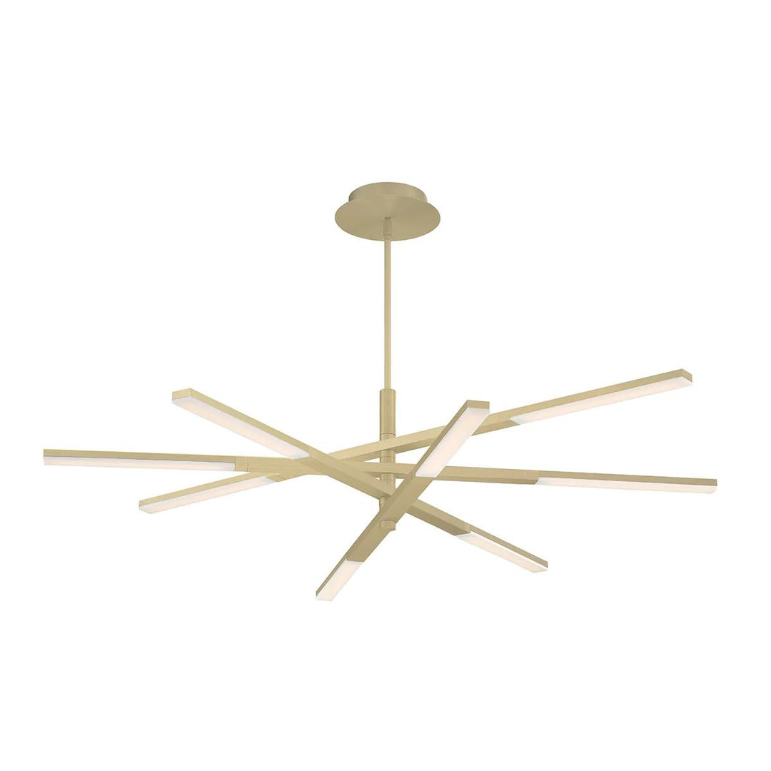Brushed brass finish chandelier, by Modern Forms