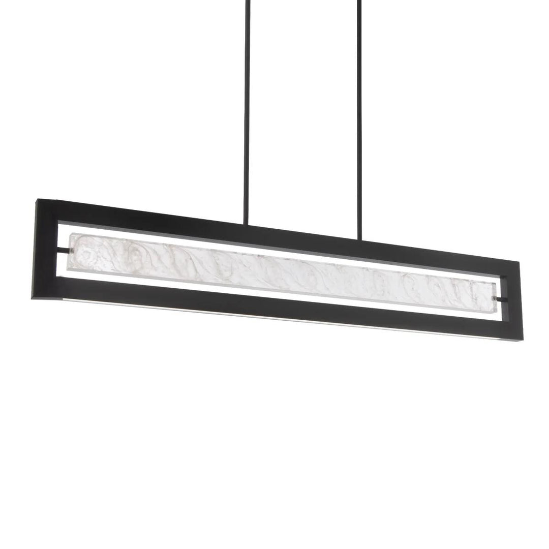 Black finish chandelier, by Modern Forms