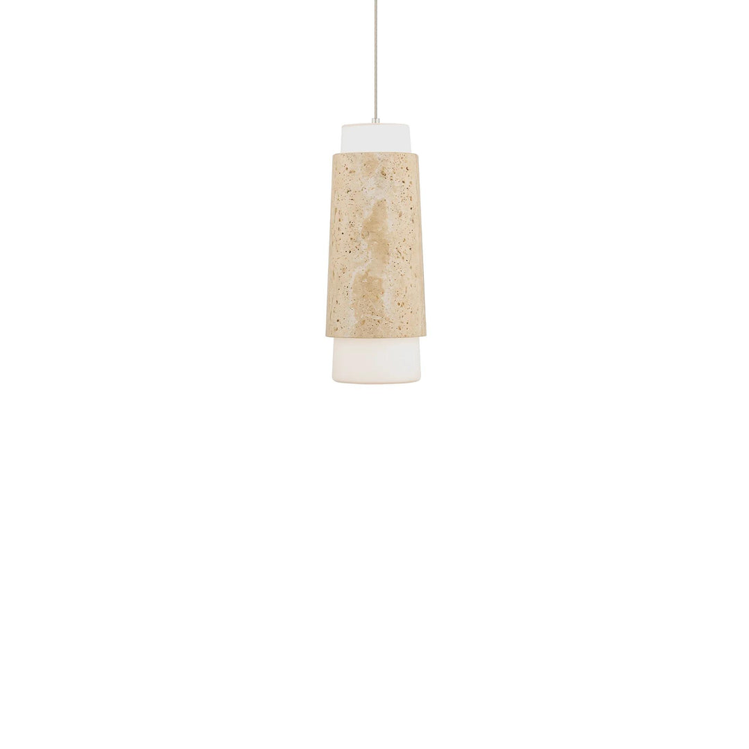 Bassalt stone/black finish pendant light, by Modern Forms, for kitchen island or dining