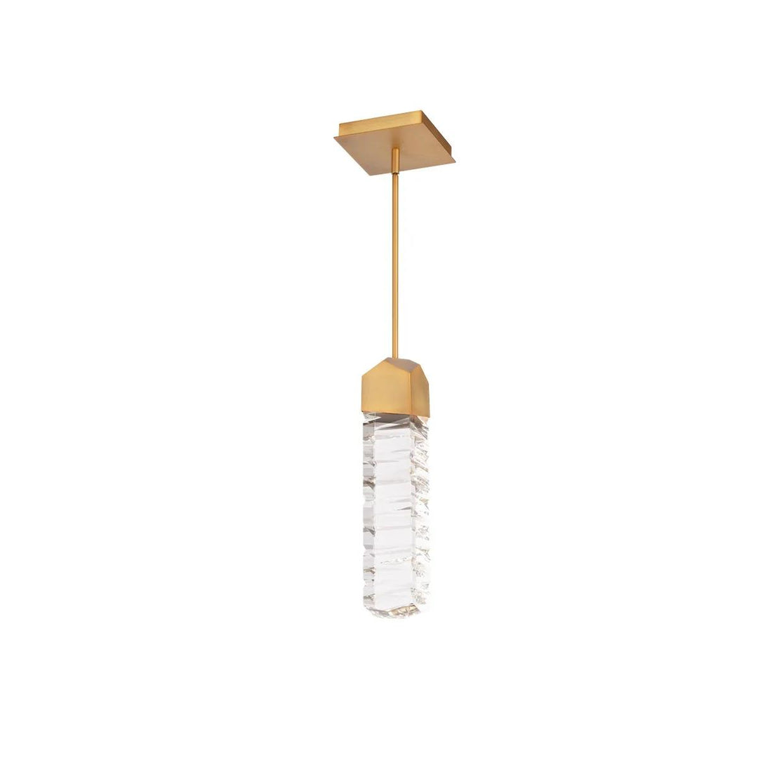 Aged brass finish pendant light, by Modern Forms, for kitchen island or dining