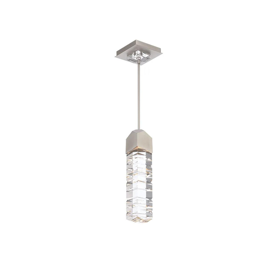 Brushed nickel finish pendant light, by Modern Forms, for kitchen island or dining