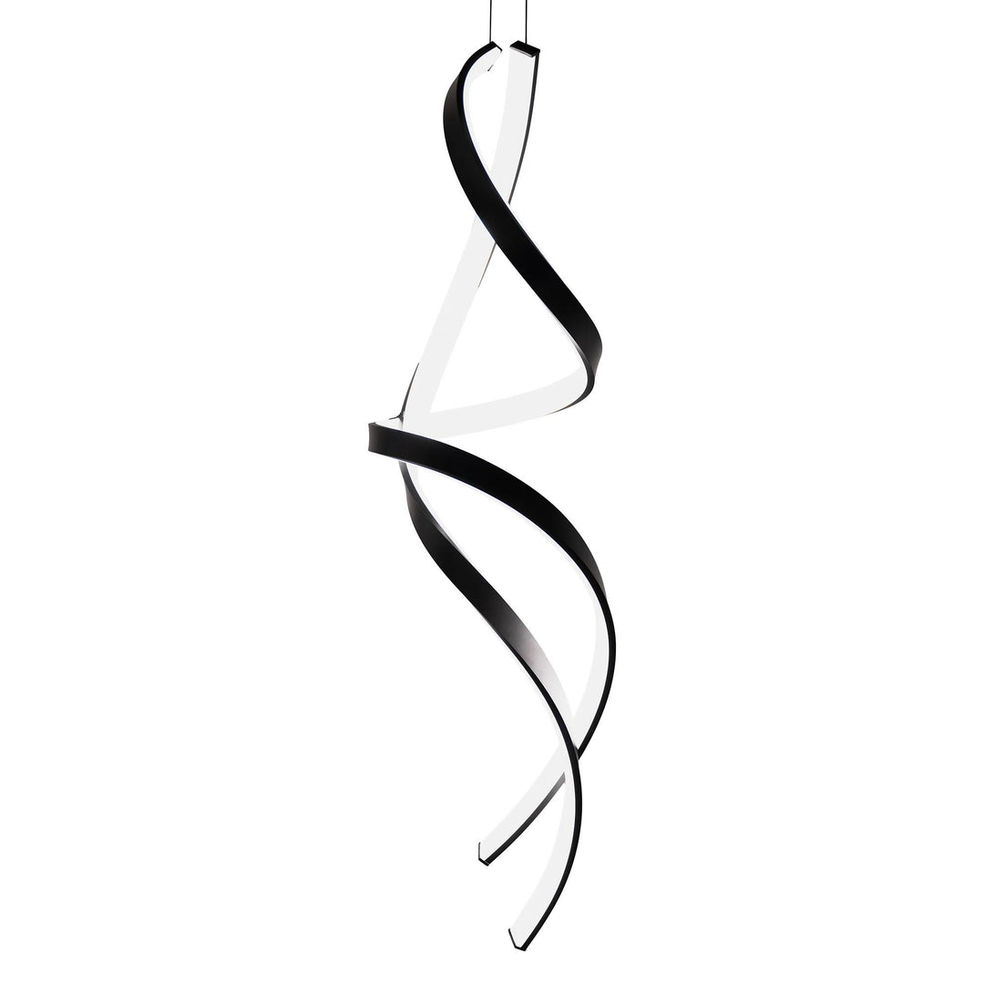 Black finish chandelier, by Modern Forms