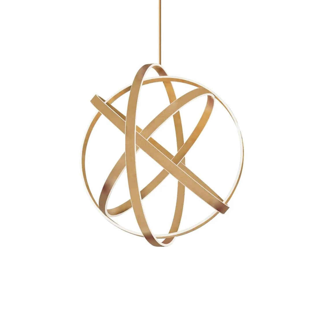 Aged brass finish chandelier, by Modern Forms
