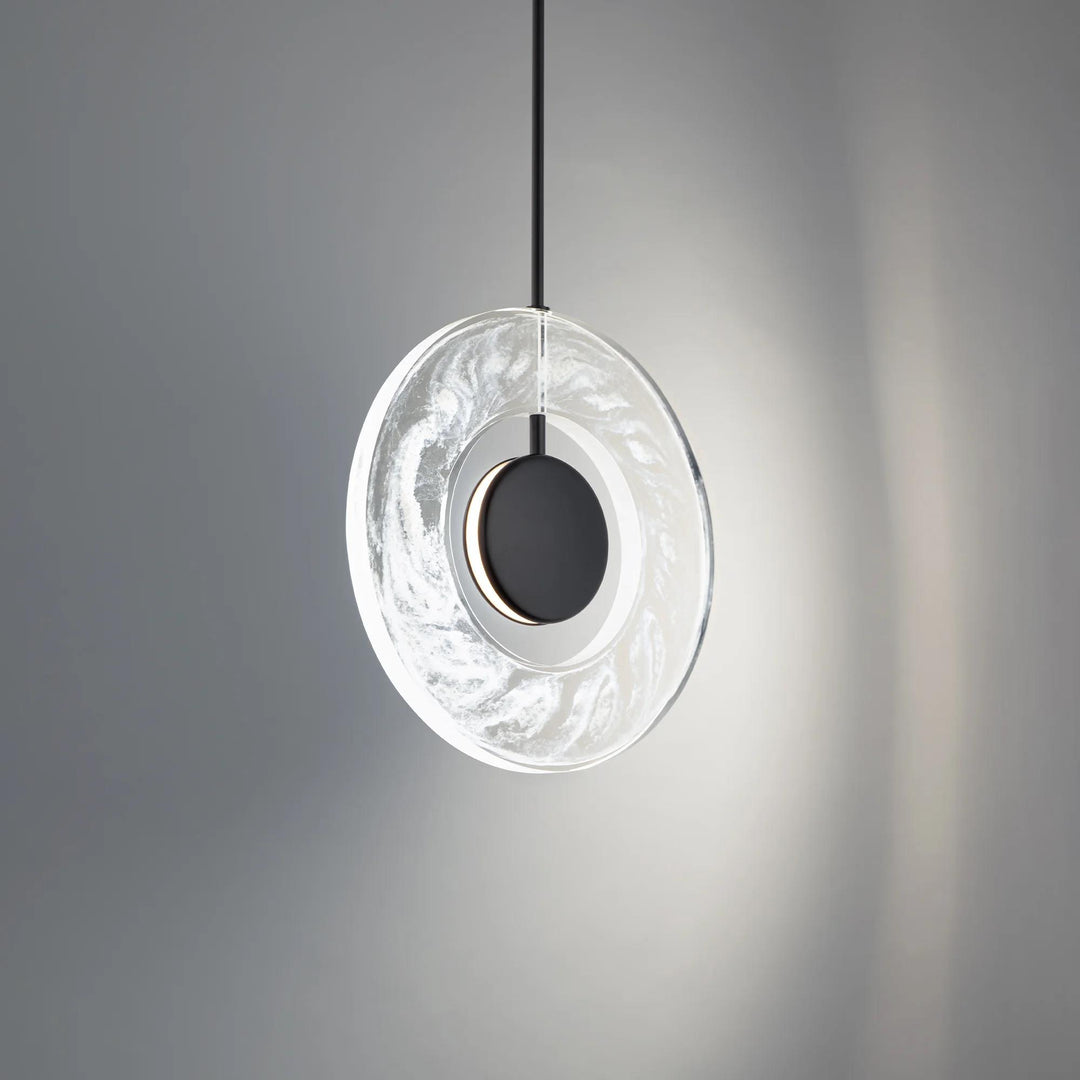 Black finish pendant light, by Modern Forms, for kitchen island or dining