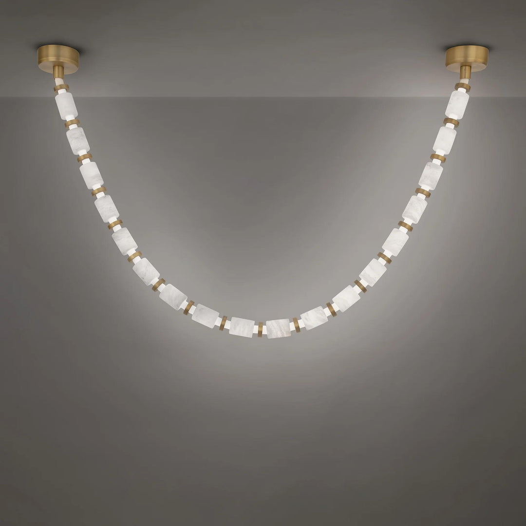 Aged brass finish chandelier, by Modern Forms