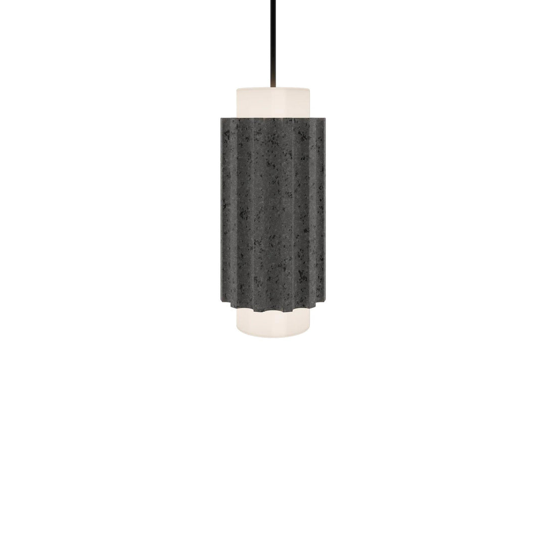 Bassalt stone/black finish pendant light, by Modern Forms, for kitchen island or dining