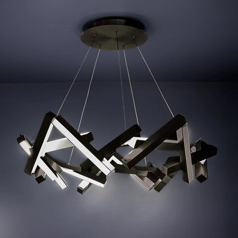 Black finish chandelier, by Modern Forms