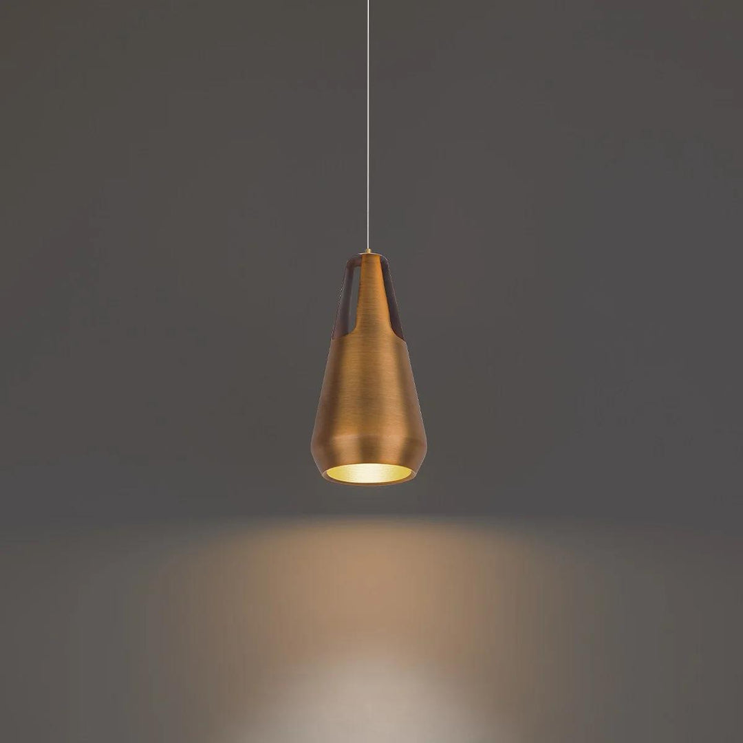Aged brass finish pendant light, by Modern Forms, for kitchen island or dining