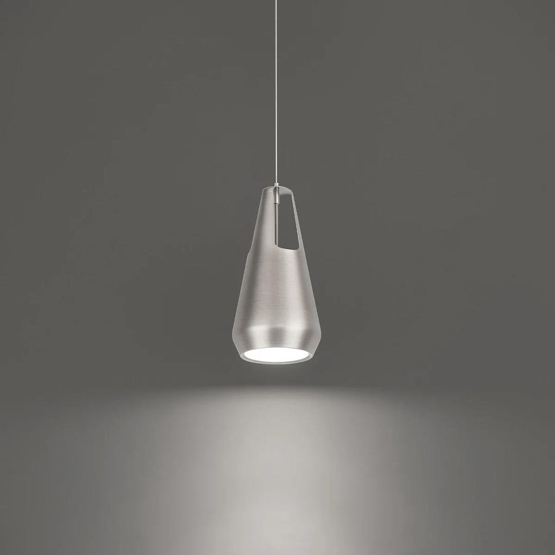 Brushed nickel finish pendant light, by Modern Forms, for kitchen island or dining