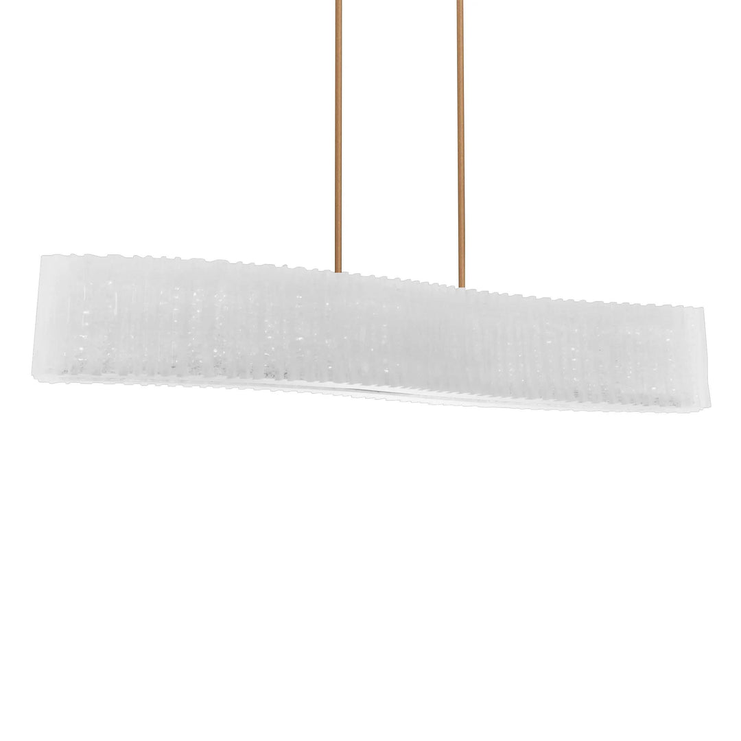 Aged brass finish chandelier, by Modern Forms