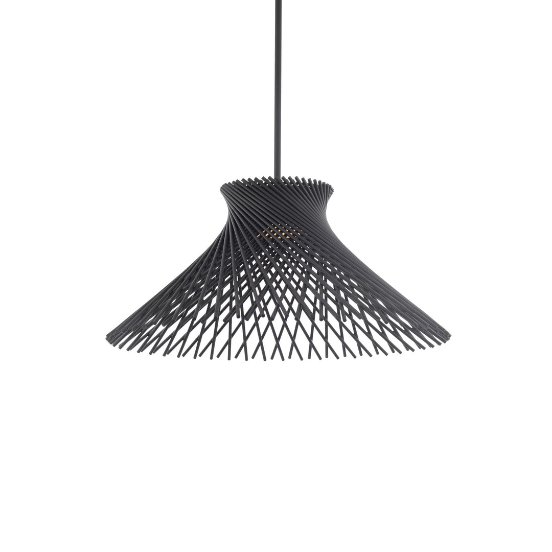 Black finish chandelier, by Modern Forms